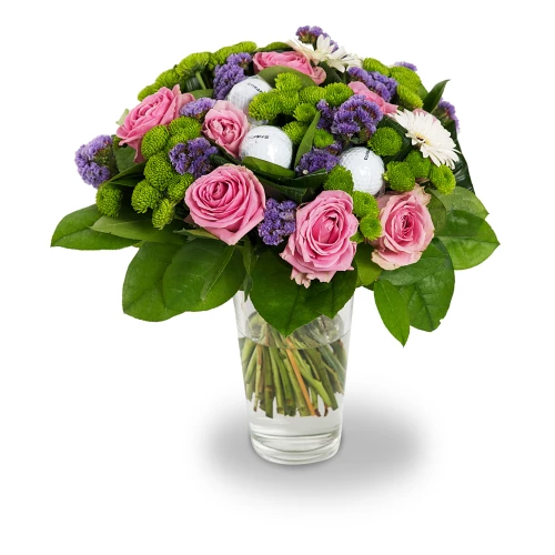 Bouquet with golf balls